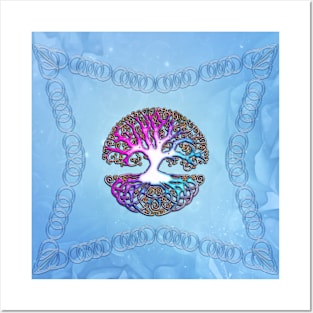 Wonderful celtic tree with celtic knot Posters and Art